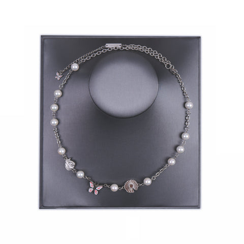 Matches Necklace | Floral Silver