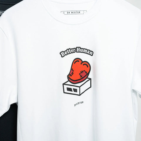 DR MISTER | Better Human Patched Heart Tee White