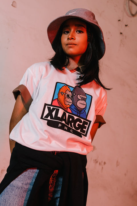 PMC x XLarge | Joined Logo Tee White