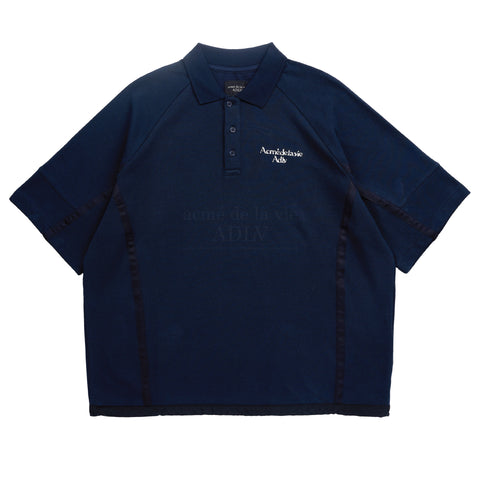 ADLV Half Sleeve Overfit Pique Shirt Navy