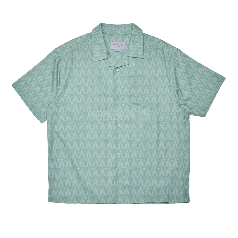 ADLV A Logo Monogram Pattern Open Collar Shirt (Multi Color) – SWAGANZ