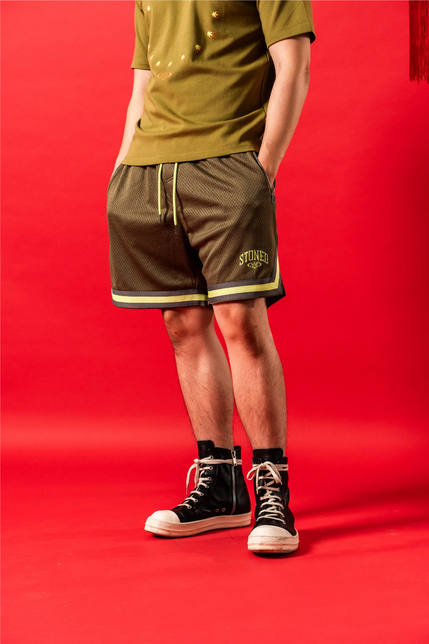 Stoned Universe | Basketball Shorts Green - SWAGANZ