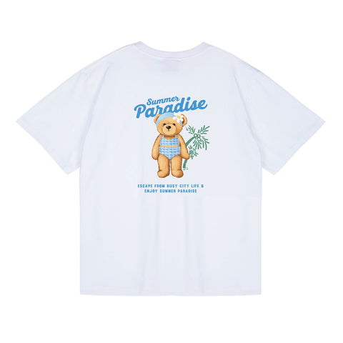 Teddy Island | 'Back' Summer Paradise Teddy T-Shirt White
