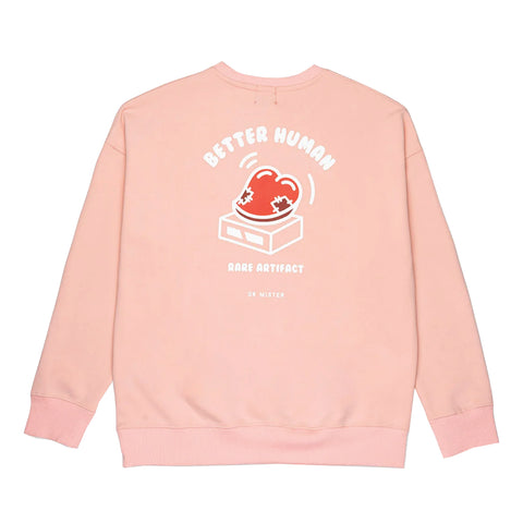 DR MISTER | Better Human Rare Artifact Sweatshirt Beige Pink