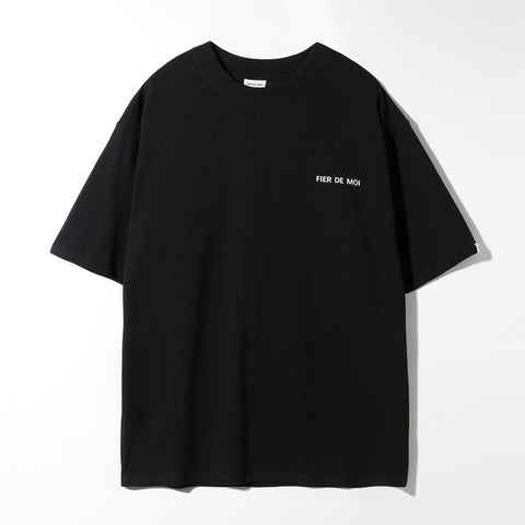 FIER DE MOI | Back Emblem Retro S/S T-Shirt Black