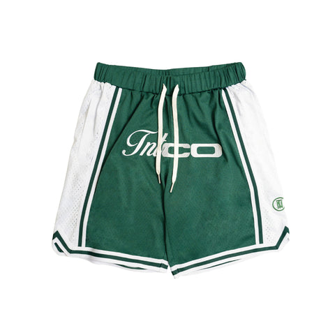 TNTCO Fusion Logo Basketball Shorts (Green/White)