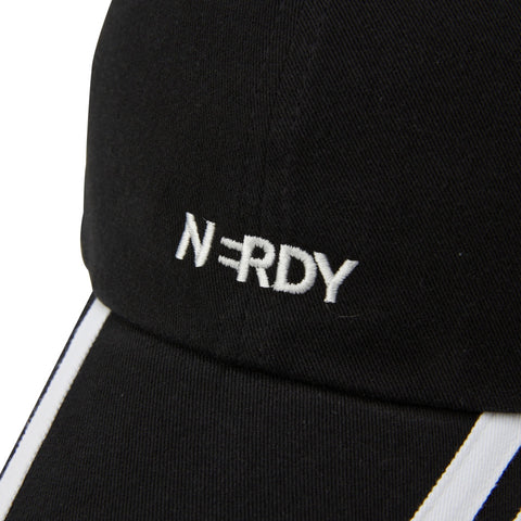 NERDY | Vertical Line Ball Cap Black