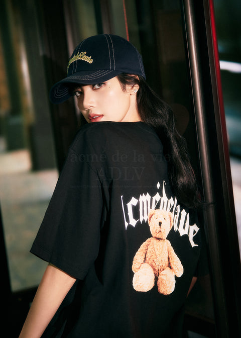 ADLV x LISA | Gold Chain Bear Doll Short Sleeve T-shirt Cocoa
