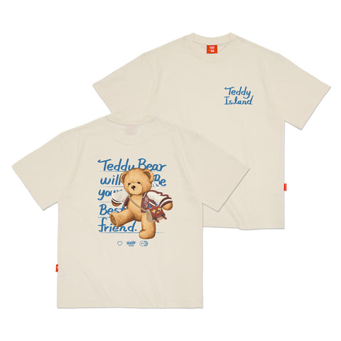 Teddy Island | 'Back' Stroll Teddy T-Shirt Ivory