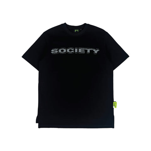 Society | Slogan Reflective Tee Black