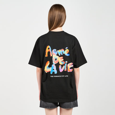 ADLV Gradation Crayon Logo Short Sleeve T-Shirt