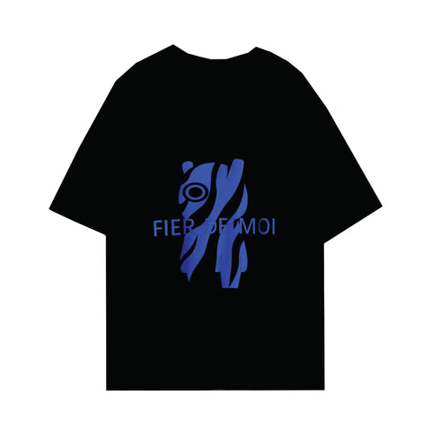 Fier De Moi | Bear Back Printing S/S T-Shirt Black