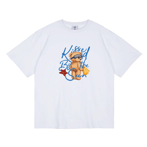 Teddy Island Blue Kissed By The Sun Summer Front Terry Tee
