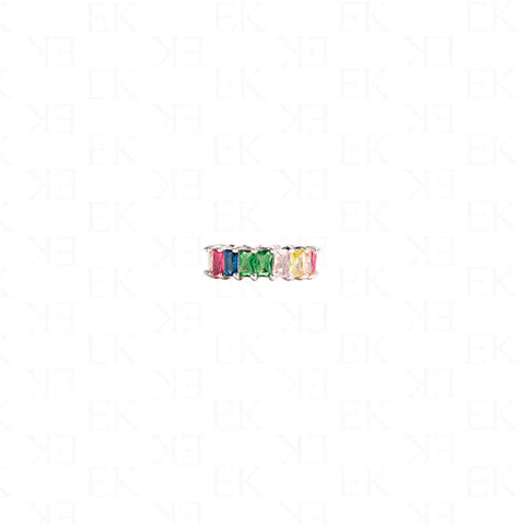 Mini Baguette Rainbow Ring