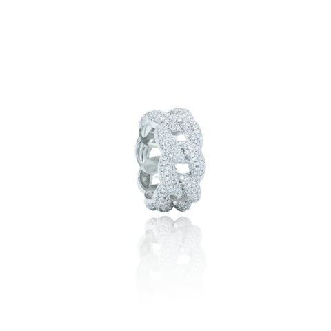 ZeroDegrees | Bubbly Cuban Ring (White Gold)